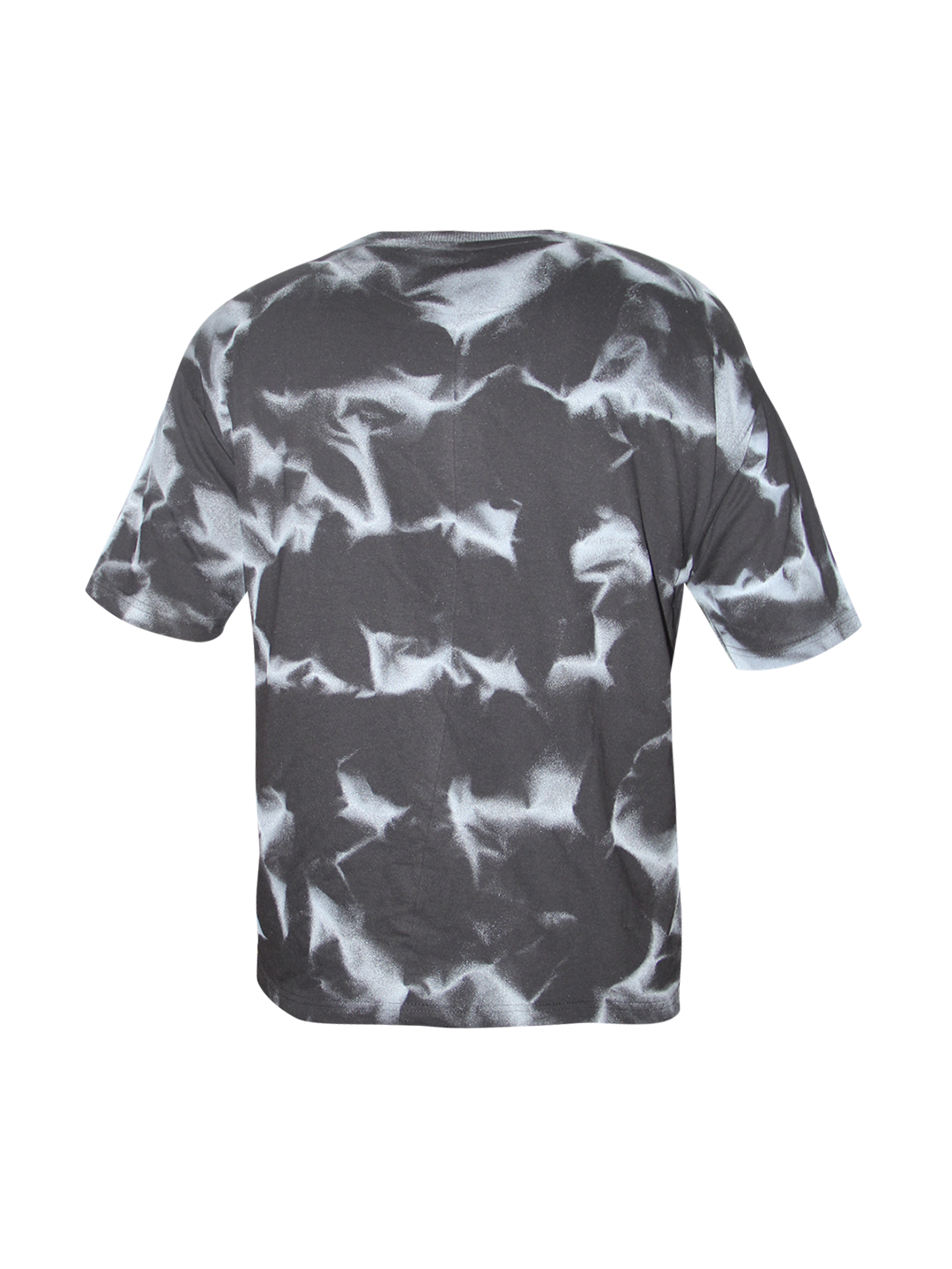 Black Spray Print Oversized T-Shirt – "अनुगच्छतु प्रवाहं" | Go with the Flow