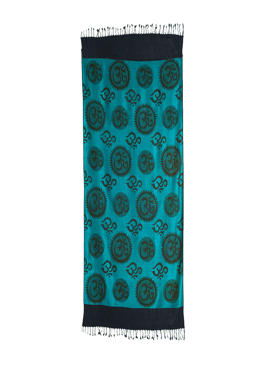 OM Printed (Blue and Black) Stole for Men and Women by Rudrajap