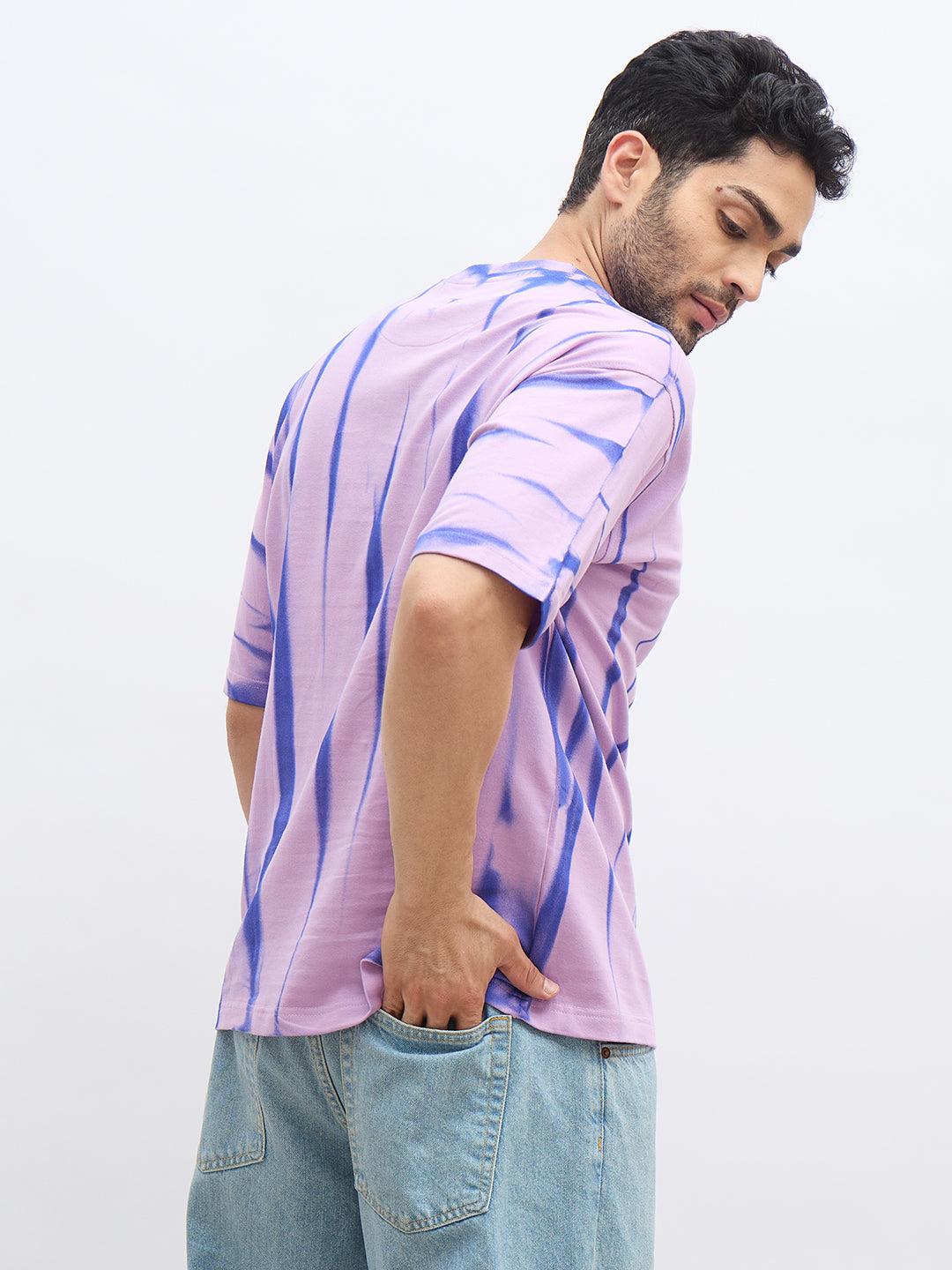 Lavender Spray Print T-Shirt – "कालः सर्वं विरोपयति" (Time Heals Everything)