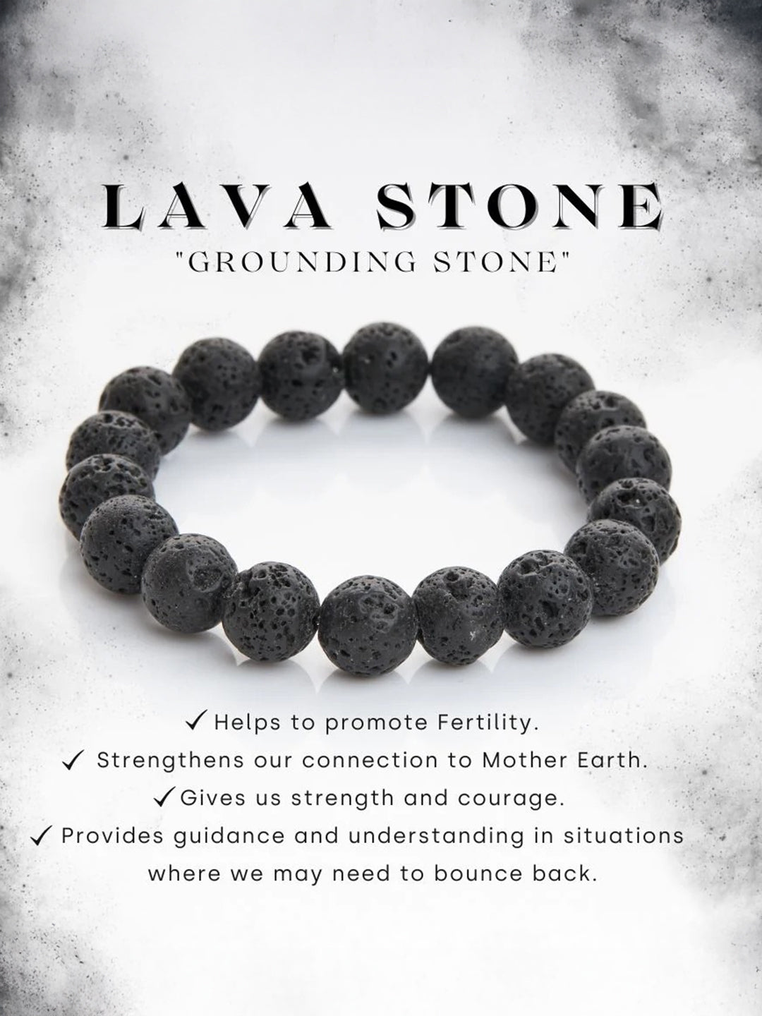Lava Stone Energy Bracelet – The Stone of Strength & Grounding