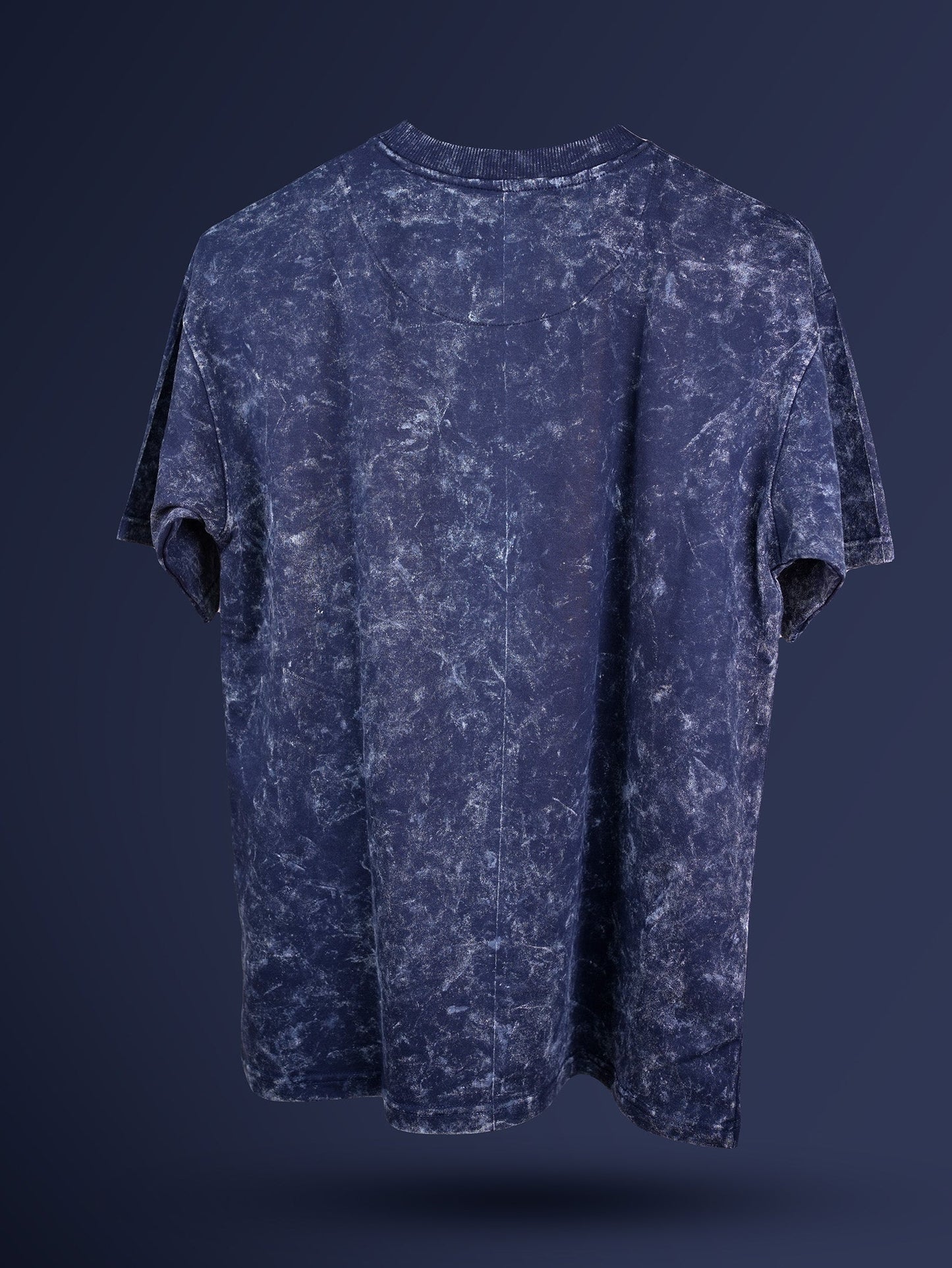 Indigo Blue Acid Wash Oversized T-Shirt - "।। यतो धर्मः ततो जयः ।।" My Store
