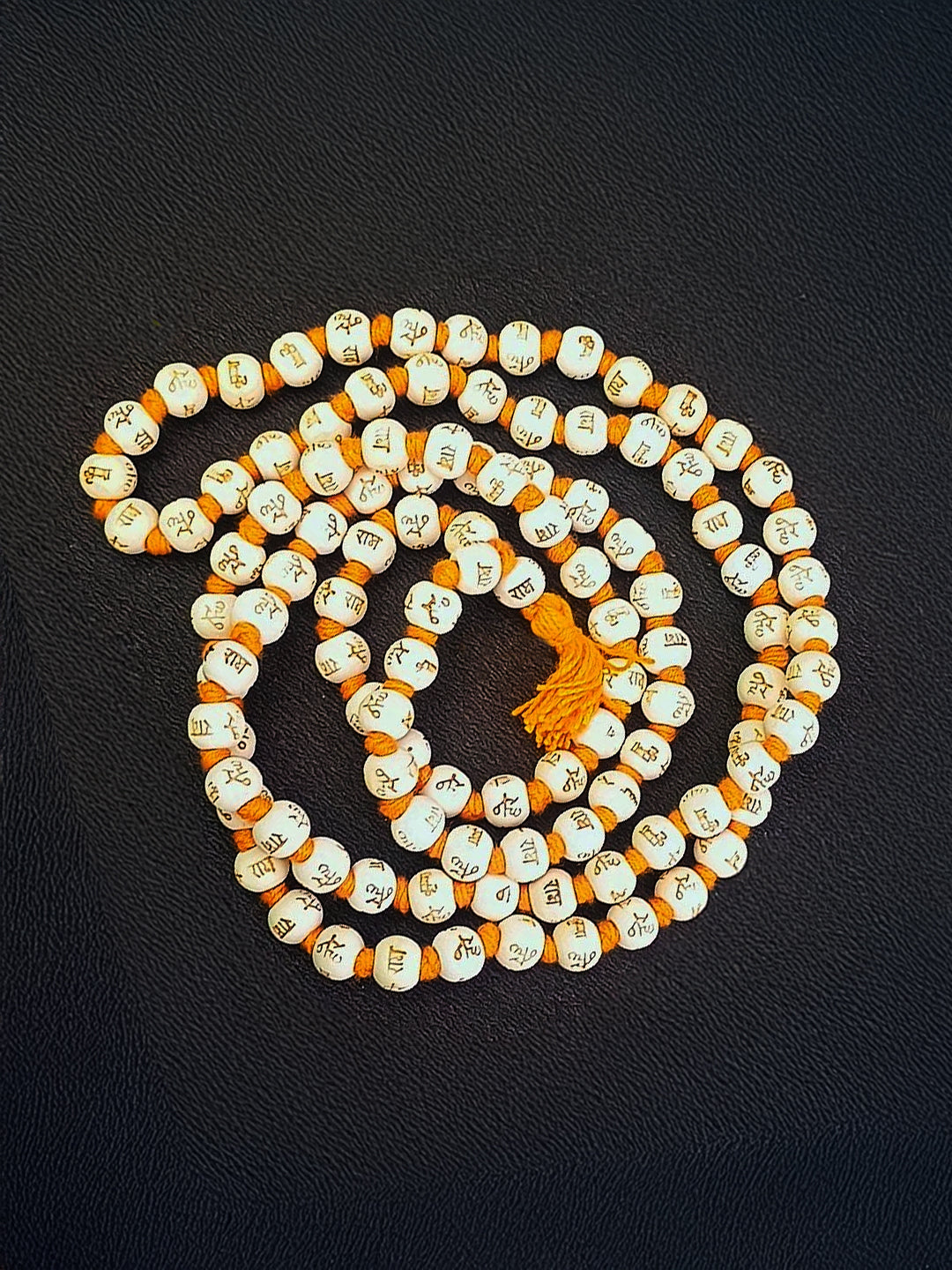 Pure Hare Ram Hare Krishna Tulsi Beads Mala for Jaap, Meditation & Wearing