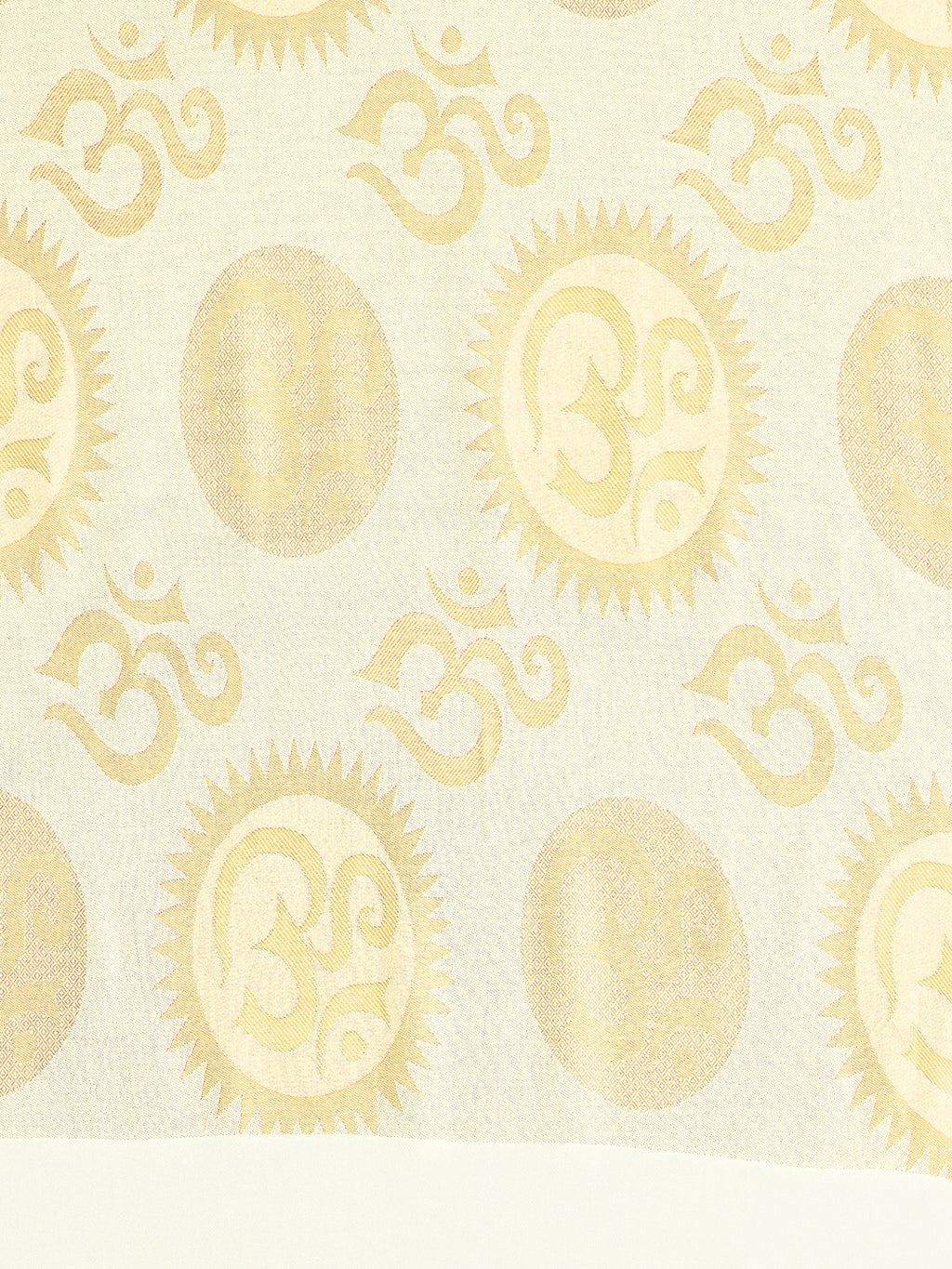 Om written (Beige and white) Stole for men and women - Rudrajap