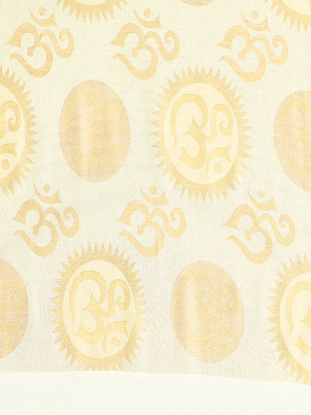 Om written (Beige and white) Stole for men and women - Rudrajap