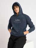 Indigo Blue Acid Wash Hoodie – "प्रबलः कर्मसिद्धान्तः" - Rudrajap