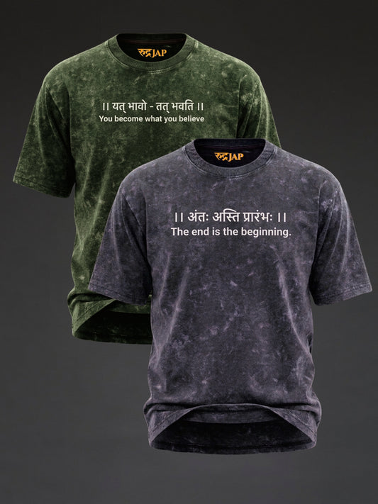 Belief & Rebirth Duo (Moss Green + Royal Blue) | Burnout Pack of 2