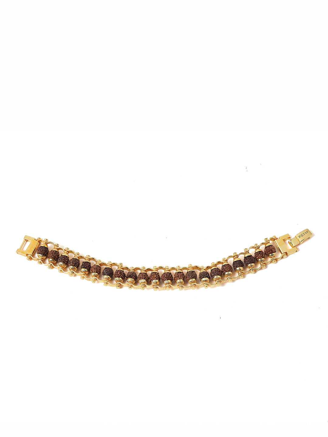 Gold Plated Modern Rudraksha bracelet - Rudrajap