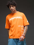 Oversized Rudrajap Purushottam T-shirt in black, featuring bold graphic design and comfortable fit, casual streetwear style.