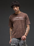 Set of three oversized Rudrajap burnout T-shirts in royal blue, moss green, and brown from the Awakening Trinity Pack.