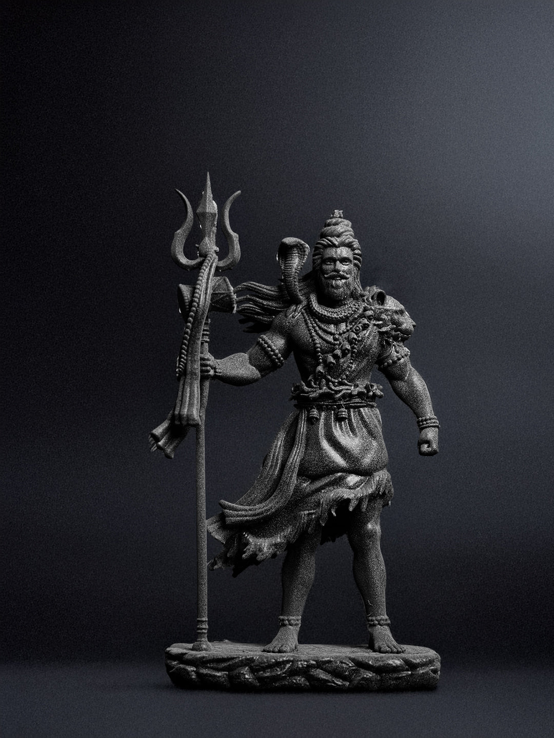 Mahadev Idol with Trishul in Anitique finish