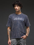 Set of three oversized Rudrajap burnout T-shirts in royal blue, moss green, and brown from The Awakening Trinity Pack.