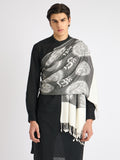 OM Printed (Black And White) reversible Stole for Men and Women by Rudrajap - Rudrajap