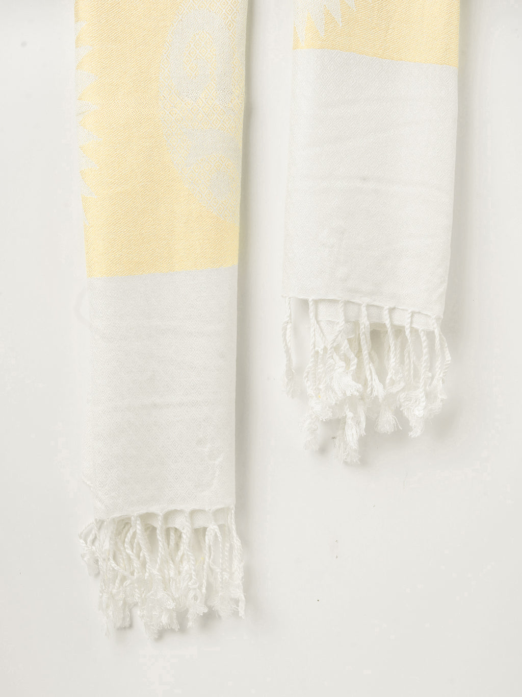 Om written (Beige and white) Stole for men and women - Rudrajap