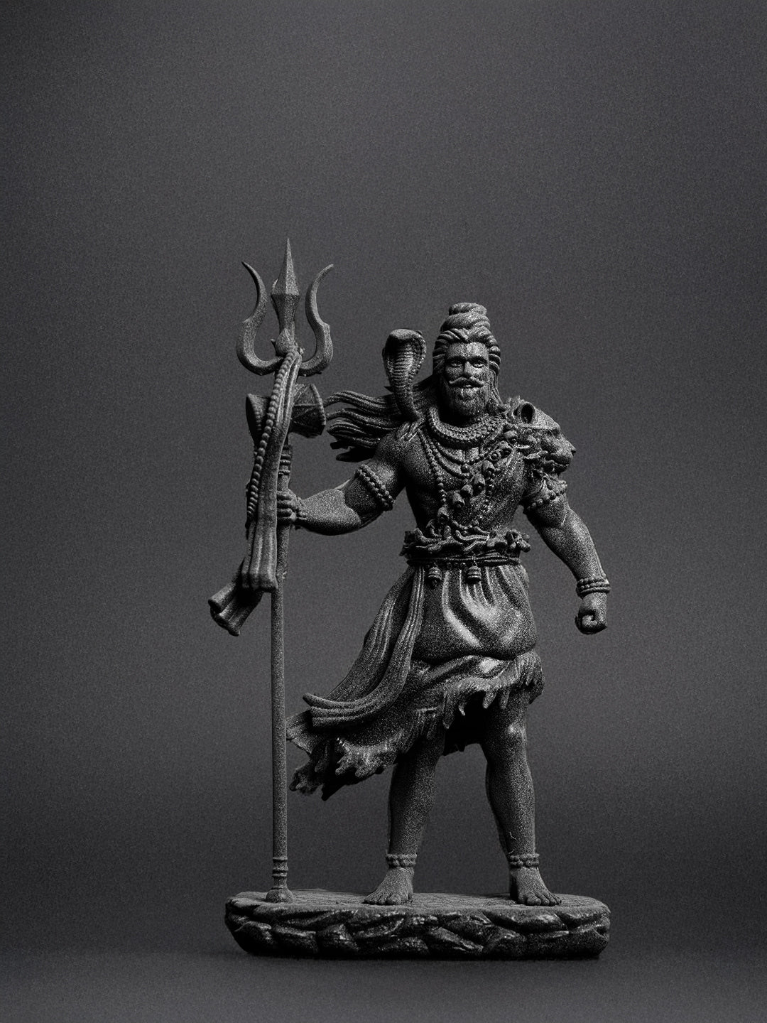 Mahadev Idol with Trishul in Anitique finish