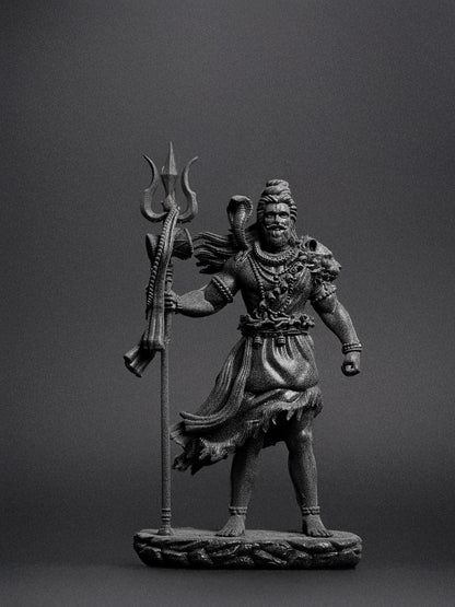 Mahadev Idol with Trishul in Anitique finish