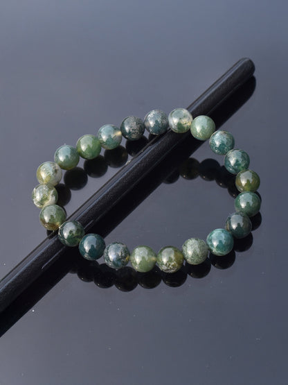 Moss Agate Energy Bracelet – The Stone of Balance & Abundance - Rudrajap