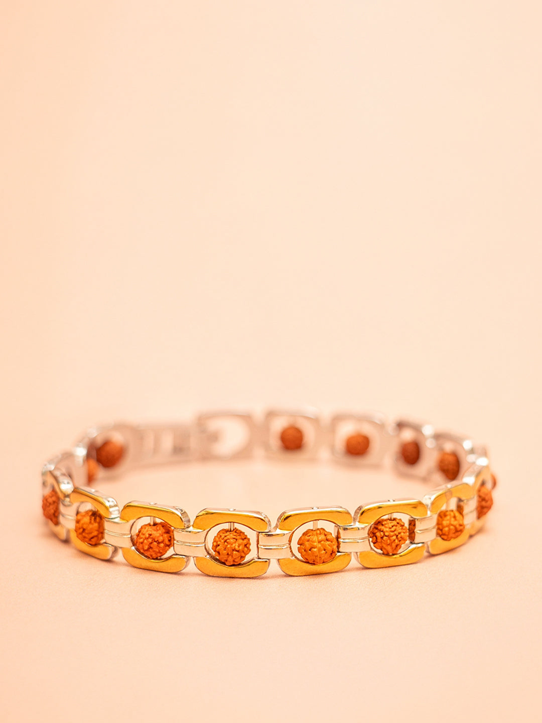 Gold Plated Rudraksha Bracelet Combo - Modern & Essential Design - Rudrajap