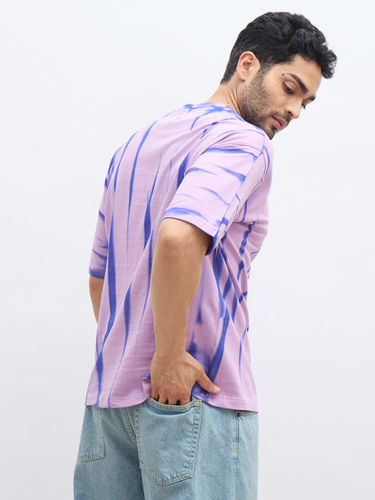 Lavender Spray Print T-Shirt – "कालः सर्वं विरोपयति" (Time Heals Everything)