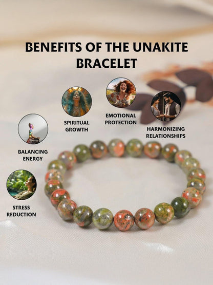 Unakite Energy Bracelet – The Stone of Emotional Healing