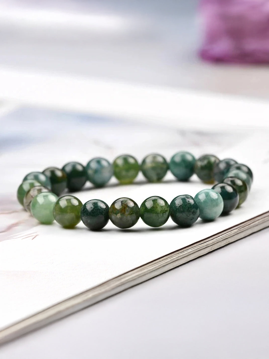 Moss Agate Energy Bracelet – The Stone of Balance & Abundance - Rudrajap