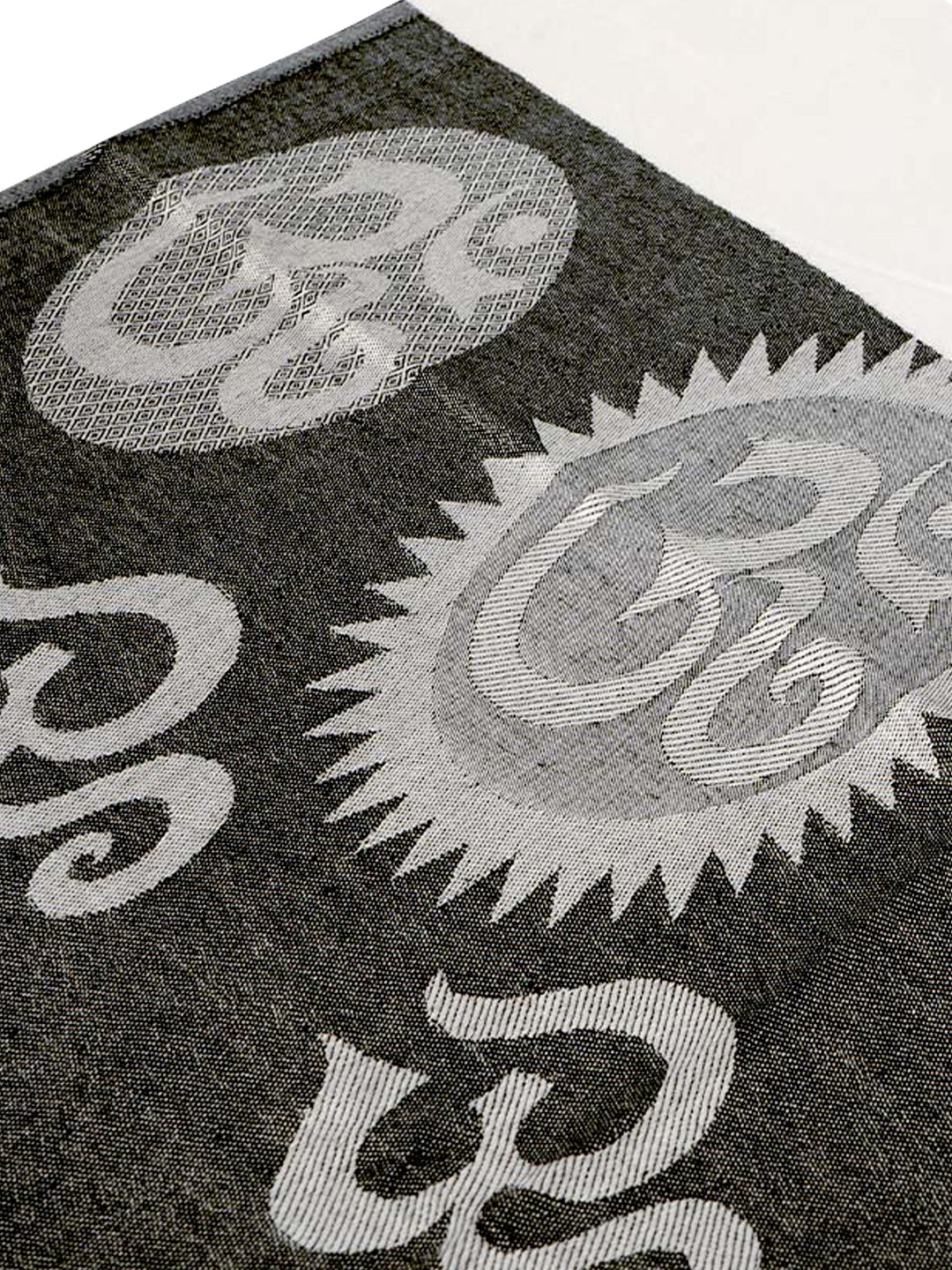 OM Printed (Black And White) reversible Stole for Men and Women by Rudrajap - Rudrajap