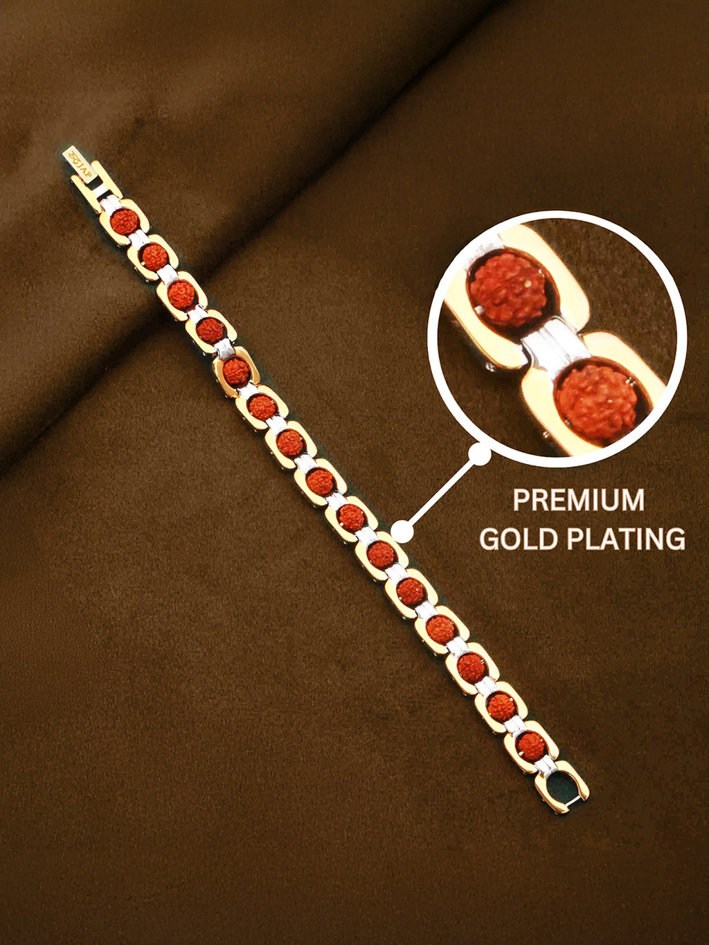 Gold Plated Essential Rudraksha Bracelet - Rudrajap