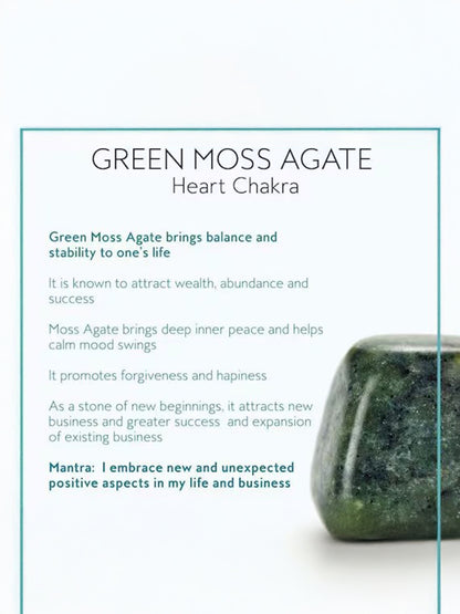Moss Agate Energy Bracelet – The Stone of Balance & Abundance - Rudrajap