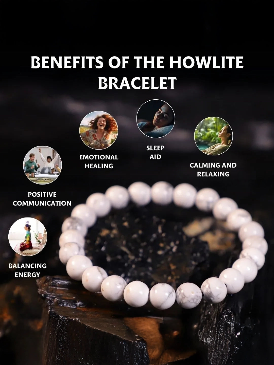 Howlite Energy Bracelet – The Stone of Calm & Clarity - Rudrajap