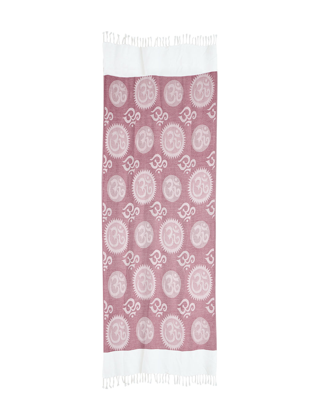 OM Printed (Purple and White) Stole for Men and Women by Rudrajap - Rudrajap