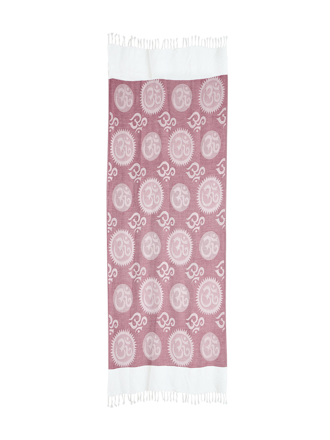 OM Printed (Purple and White) Stole for Men and Women by Rudrajap - Rudrajap