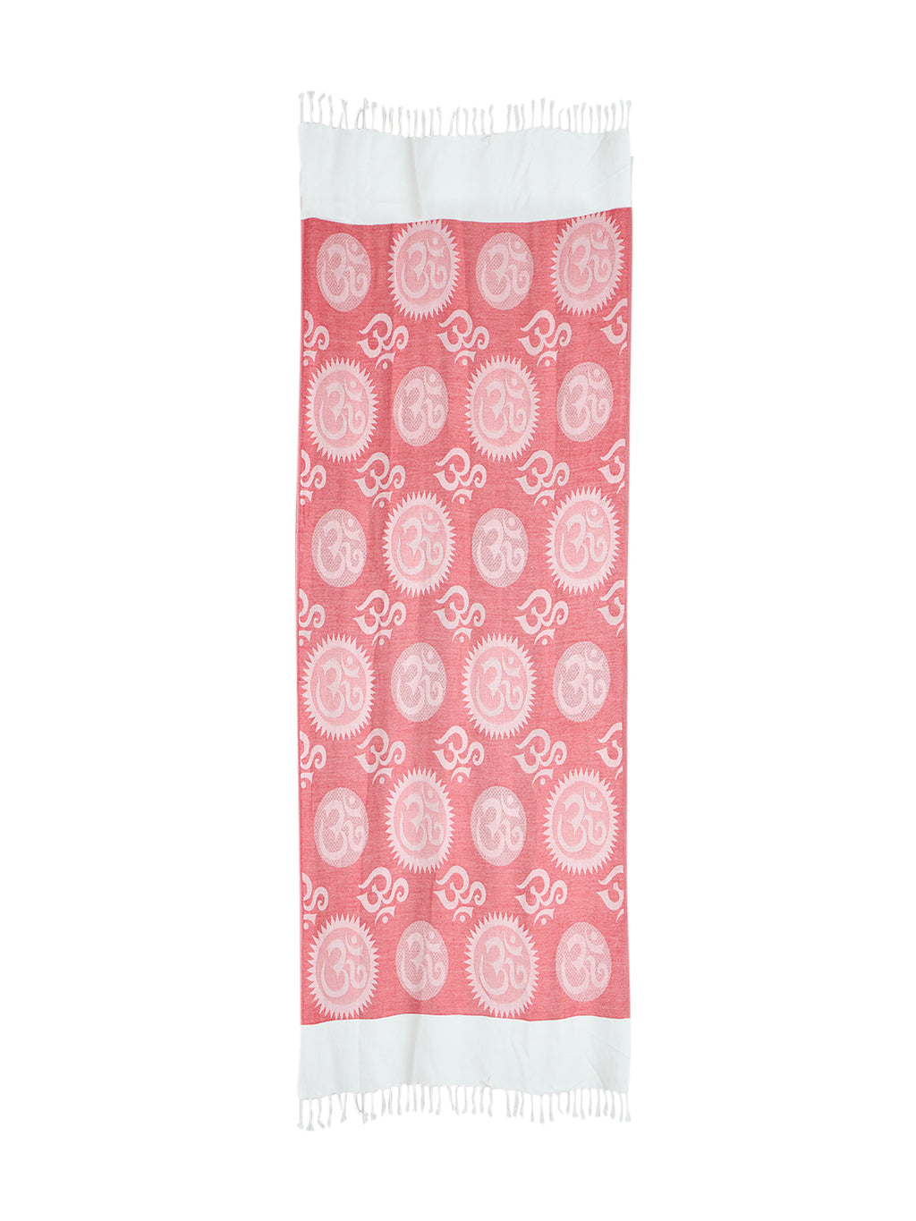 Om written (Red and white) reversible Stole for men and women - Rudrajap