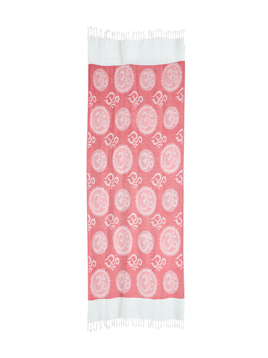 Om written (Red and white) reversible Stole for men and women - Rudrajap