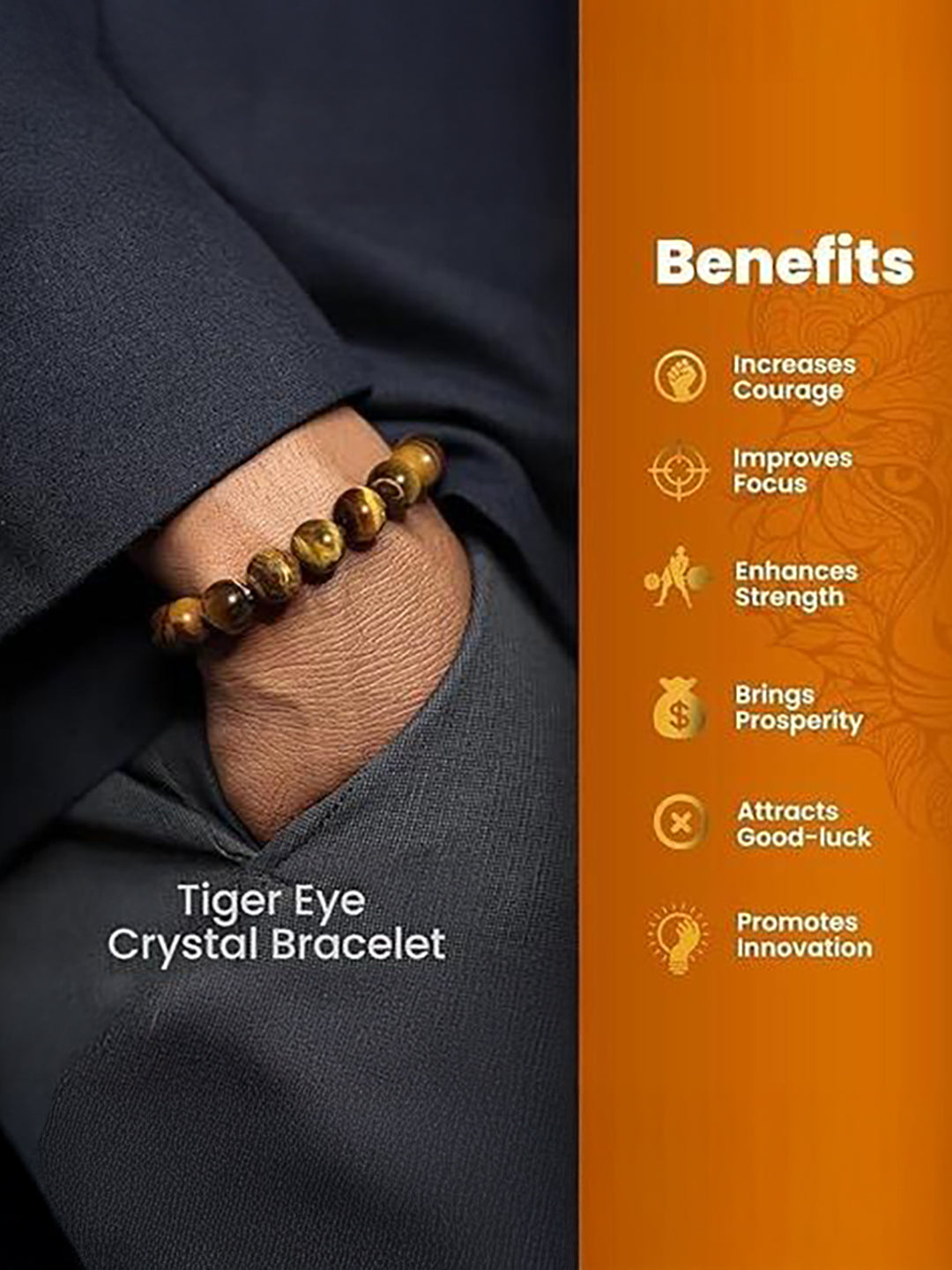 Tiger Eye Energy Bracelet – The Stone of Focus & Fearlessness - Rudrajap