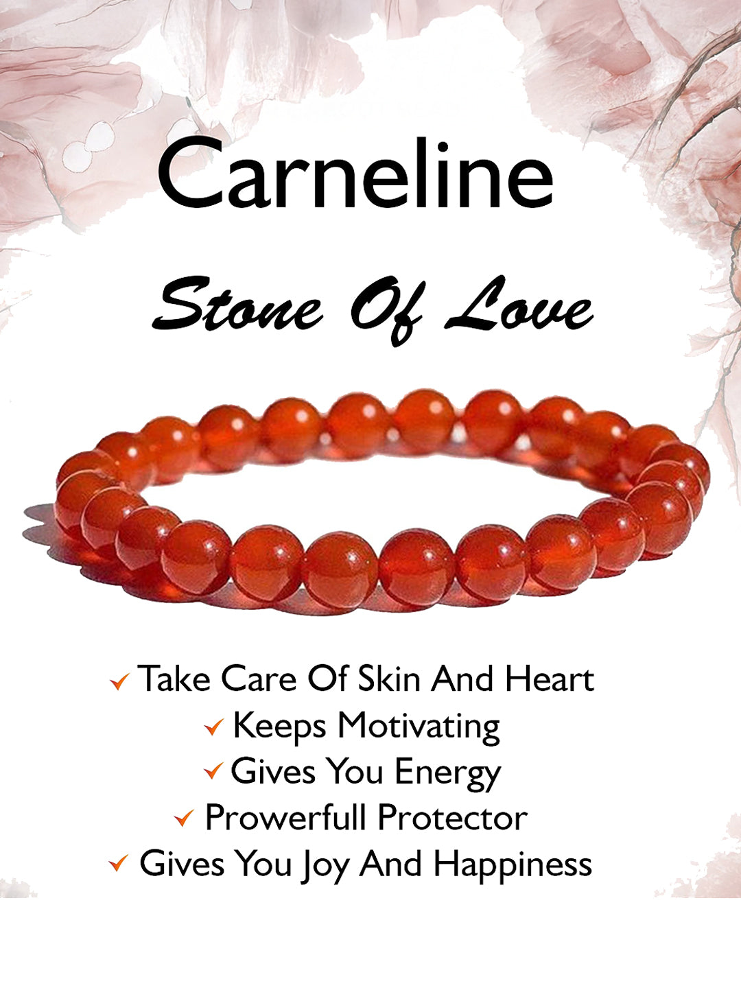 Carnelian Energy Bracelet – The Stone of Courage & Vitality - Rudrajap