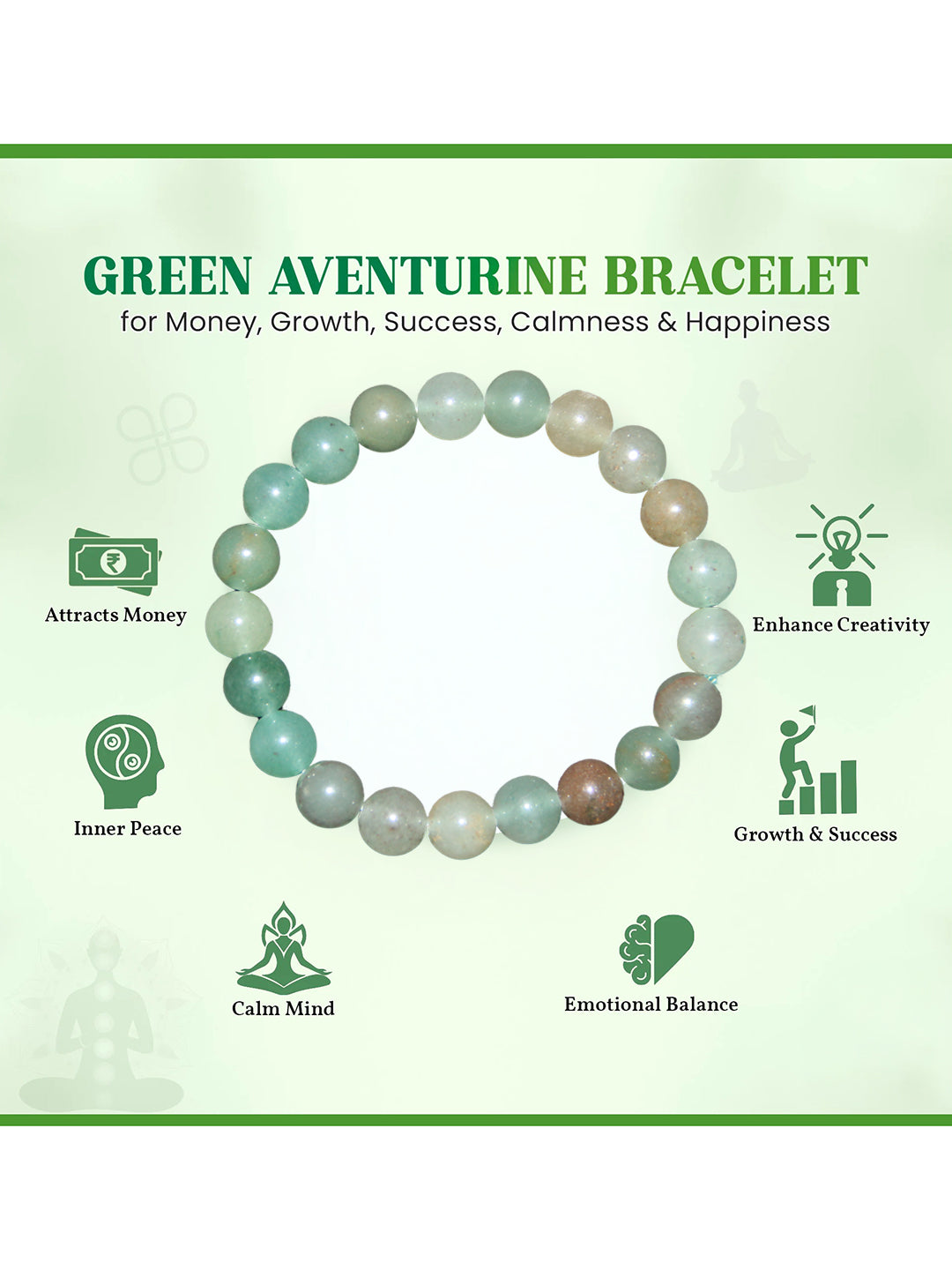 Green Aventurine Energy Bracelet – The Stone of Luck & Growth - Rudrajap
