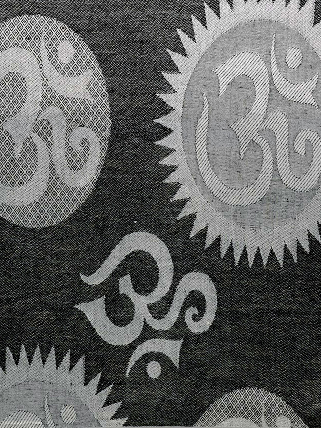 OM Printed (Black And White) reversible Stole for Men and Women by Rudrajap - Rudrajap