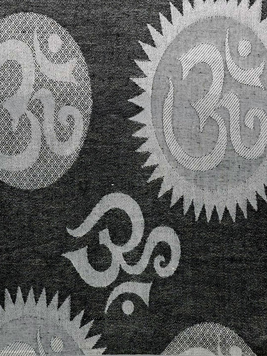 OM Printed (Black And White) reversible Stole for Men and Women by Rudrajap - Rudrajap
