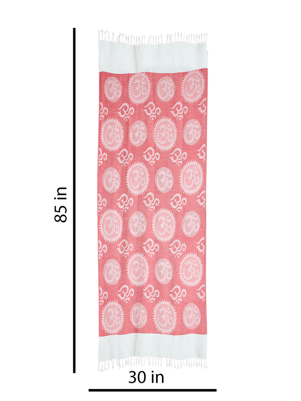 Om written (Red and white) reversible Stole for men and women - Rudrajap
