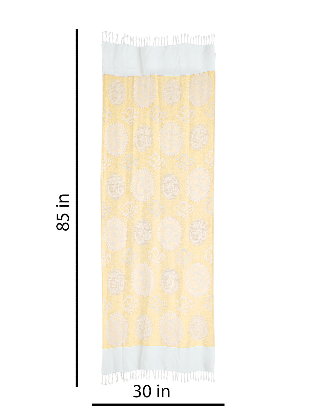 Om written (Beige and white) Stole for men and women - Rudrajap