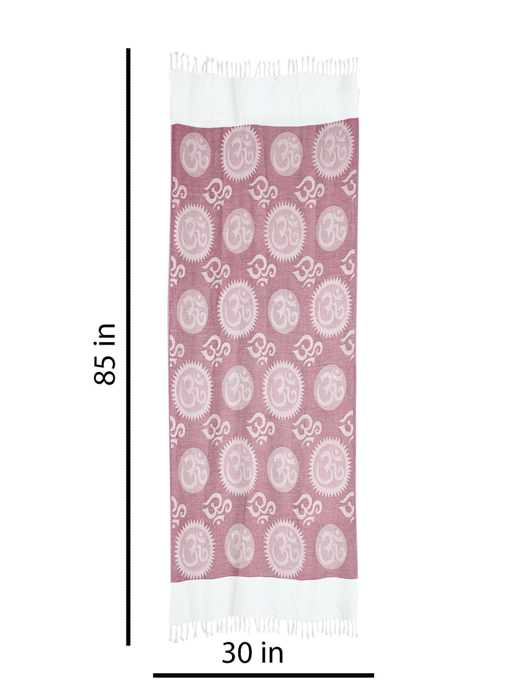 OM Printed (Purple and White) Stole for Men and Women by Rudrajap - Rudrajap