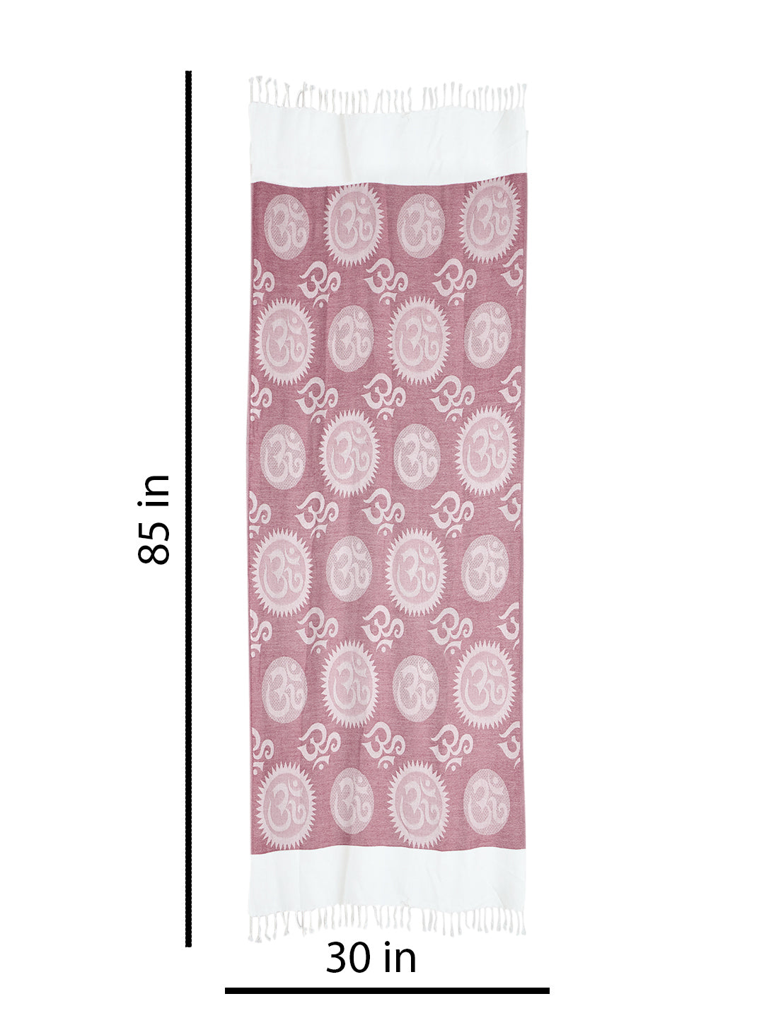 OM Printed (Purple and White) Stole for Men and Women by Rudrajap - Rudrajap