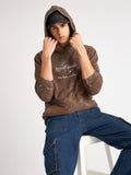 Brown Acid Wash Oversized Hoodie – "कालः सर्वं विरोपयति" (Time Heals Everything) - Rudrajap