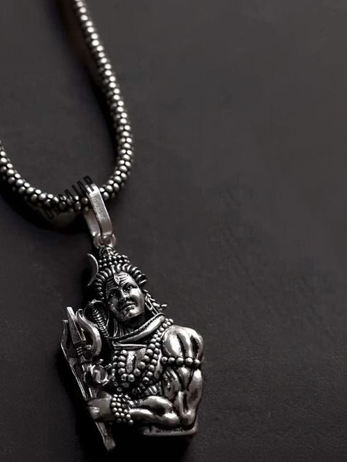 Spiritual Shankar Pendant with Chain – Channel the Divine Energy of Lord Shiva - Rudrajap