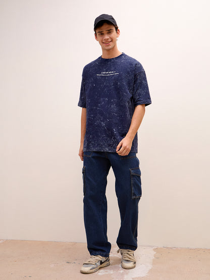 The Victory Set – Indigo Blue Hoodie & T-Shirt Combo (प्रबलः कर्मसिद्धान्तः | यतो धर्मः ततो जयः) - Rudrajap