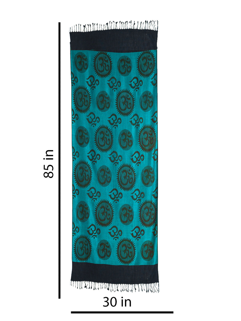 OM Printed (Blue and Black) Stole for Men and Women by Rudrajap - Rudrajap