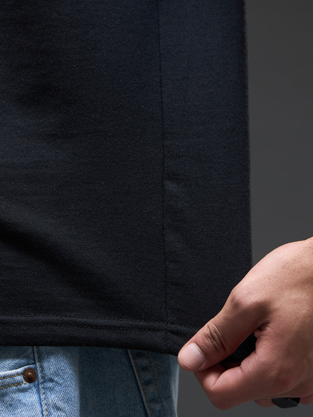 Black and mustard recycled oversized tee from Rudrajap featuring bold color blocking and a relaxed fit.