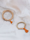 Hare Ram Mala  (54 beads) + Bracelet Combo - Rudrajap