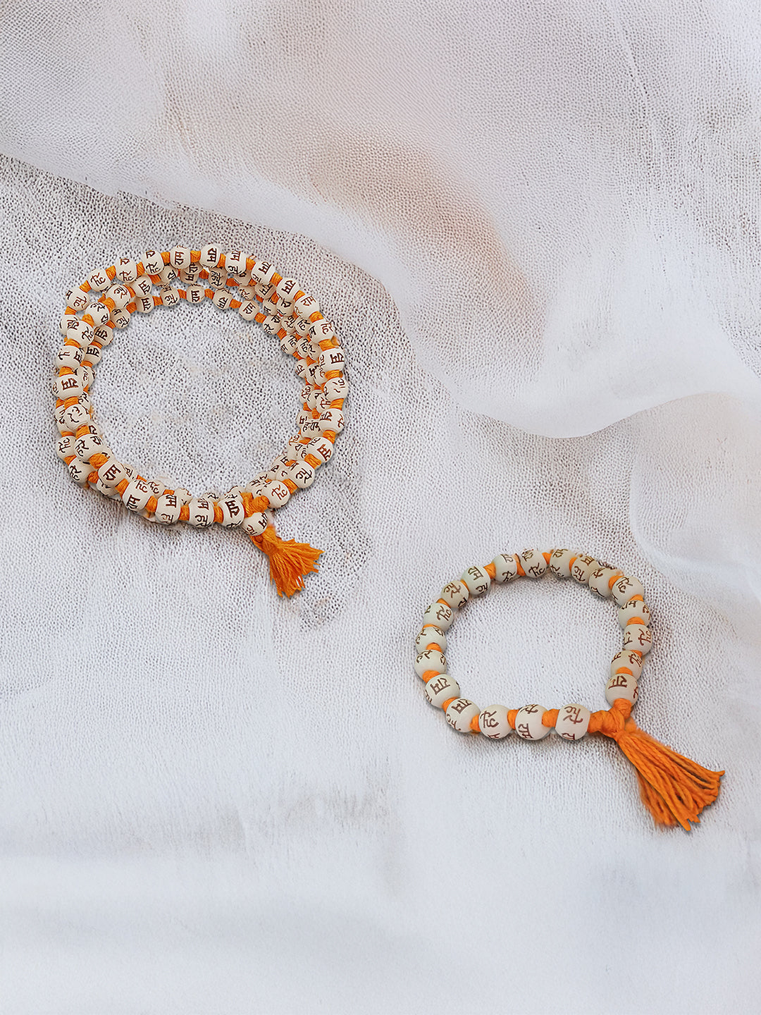 Hare Ram Mala  (54 beads) + Bracelet Combo - Rudrajap
