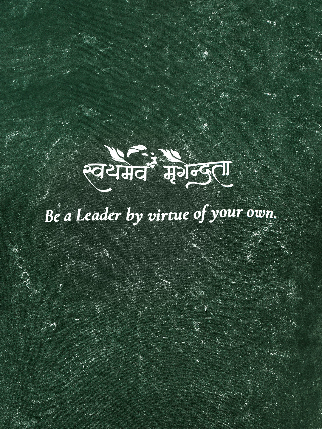 Moss Green Acid Wash Hoodie  – "स्वयमेव मृगेन्द्रता" - Rudrajap