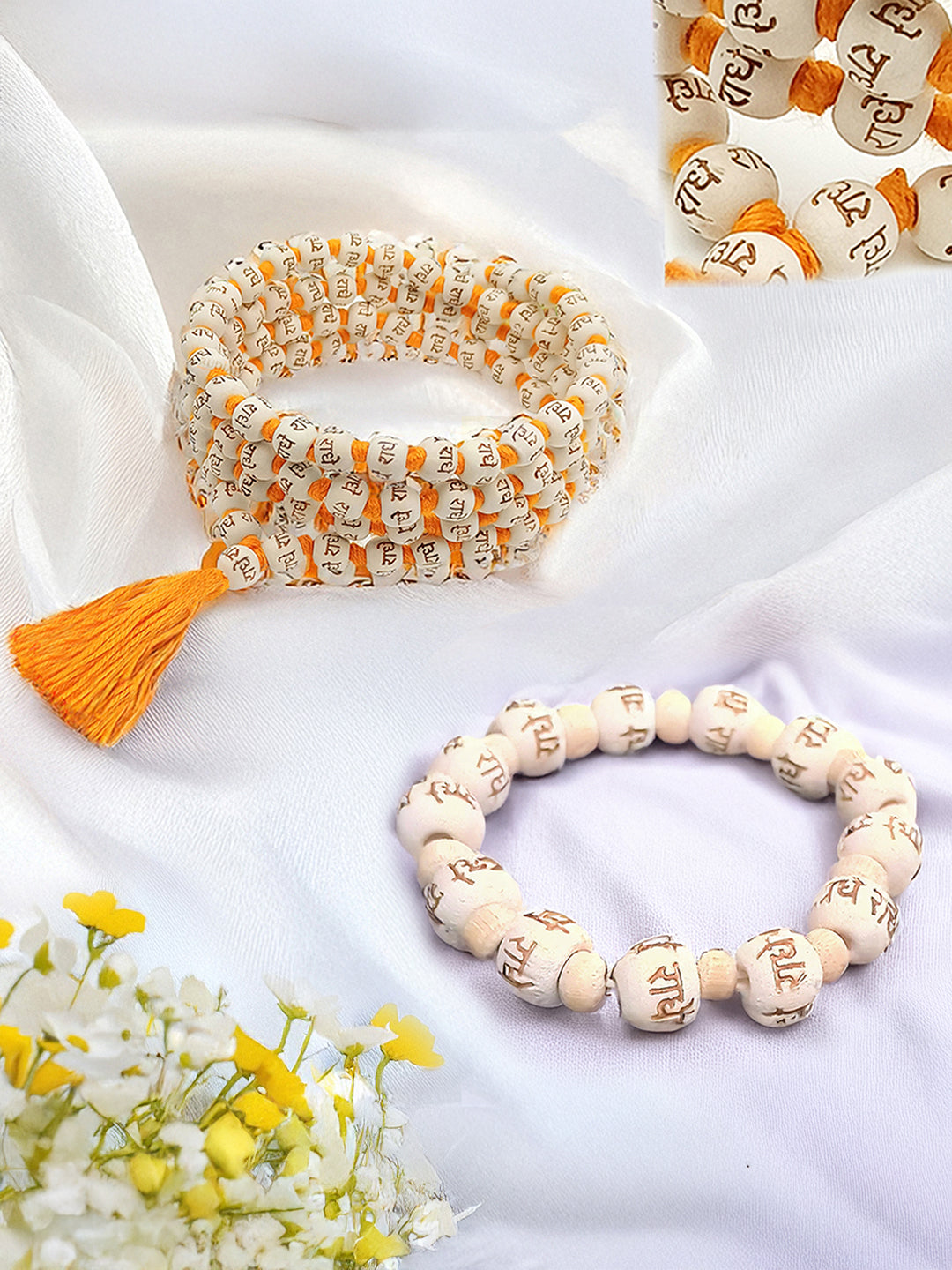 Radhe Mala (54 beads) + Radhe Bracelet Combo - Rudrajap